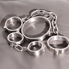 Edelstahl Handfesseln Handschellen Fußfesseln Halsband Halsfessel Manschetten SM