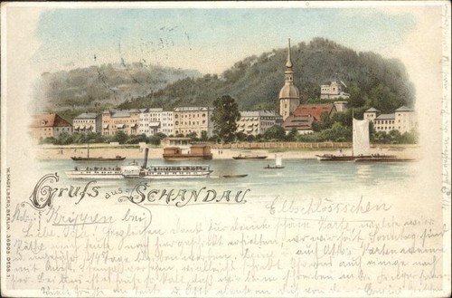 Bad schandau seitenraddampfer - bad,