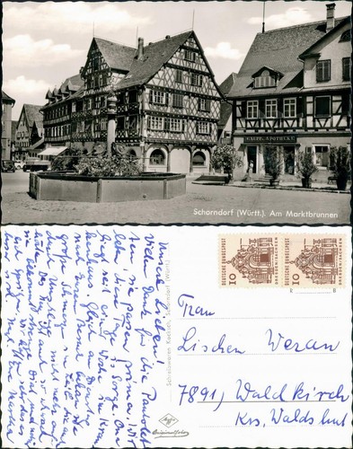 Ansichtskarte schorndorf - ansichtskarte,