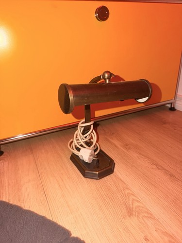 Antike bankerlampe messing - antike,