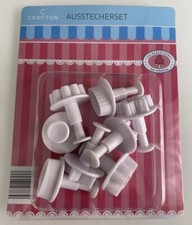 CROFTON 8 x Ausstecherset Stempel-Set Fondant Marzipan Stempelmotiv 3D-Effekt