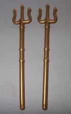 21592, 2x Dreizack, Spieß, Gladiator, Neptun, gold