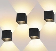 12W Cube Würfel LED Wandleuchte Warm Wandlampe Up Down außen/innen Strahler IP65