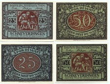 ?SCHNEVERDINGEN 1921: "Sparkasse ✬ Schuhmacherhandwerk", 2. Notgeld-SERIE