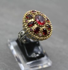 925 Sterling Silber Damen Ring Statement Silberring Synt Rubin Zirkonia NEU G 57