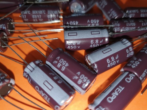 10x elko 8µf 450v - 6,8µf, /