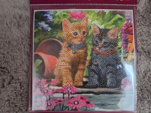 Crystal art card kit katzen - art,