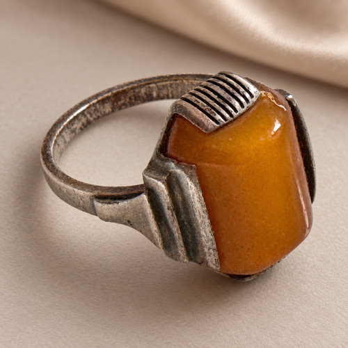 Jugendstil ring 800er silber - ,