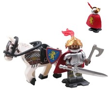 Löwenritter Hauptmann Reiterei veredelte LEGO® Figur von Custom Brick Design