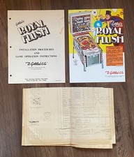 Gottlieb Royal Flush / Manual + Schaltplan + Flyer / Flipper Pinball