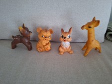 DDR Spielzeug Babyspielzeug Quietschtier Gummitiere 4 Reh,  GIRAFFE,  Bär , Hase