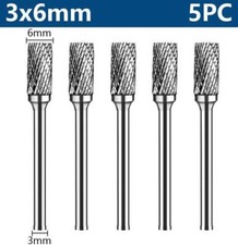 5x Hartmetallfräser 3mm Schaft 6mm Wolframcarabid Frässtift Für Dremel