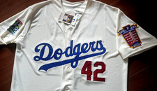 NEU LA Dodgers #42 Jackie Robinson Cooperstown Limited Edition Patches Trikot WS