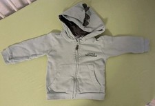 Sweatjacke Kapuze Pullover Reißverschluss 74 80 Baby Jungen Dino grün