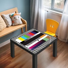 banjado Designabdeckung für Ikea Lack Tisch 55x55 Glasplatte o. Folie Testbild