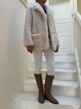 Zadig&Voltaire Jacke, Kunstfell/ Teddyfell, Farbe: weiß/kitt, Größe: D36/ S