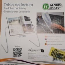 Genius ideas R 191270 Buchstütze PVC und Metall, weiß R 191270