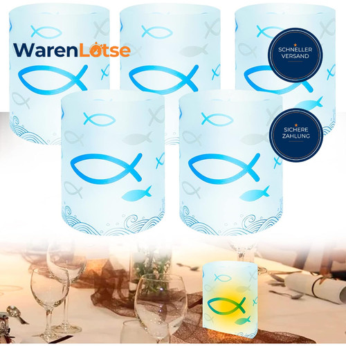 Windlicht fisch stück - windlicht,