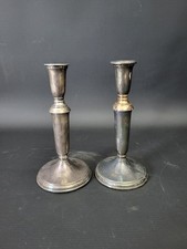 Wilkens Kerzenständer versilbert Paar Vintage Silber Kerzenhalter