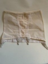Vintage Mieder Straps Schnür Korsett Hüfthalter Weiß 66 Cm