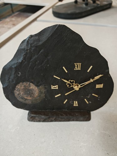 Tisch uhr original schiefer - tisch-uhr,