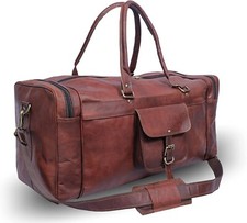 Reisetasche zum Übernachten 35 Zoll Leder Reise Herren Gepäck Fitnessstudio S...