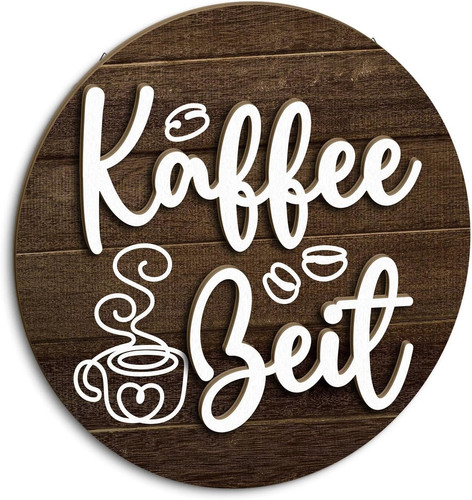 Kaffee zeit runde holz - zeit,