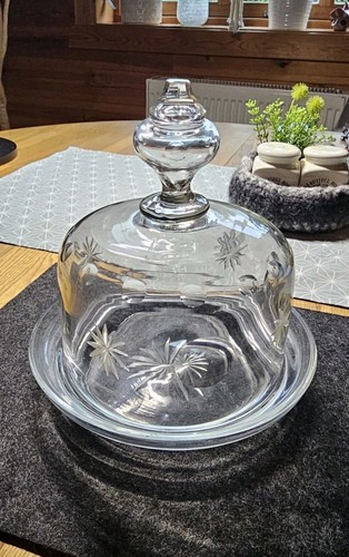 Antike käseglocke glas rund - antike,