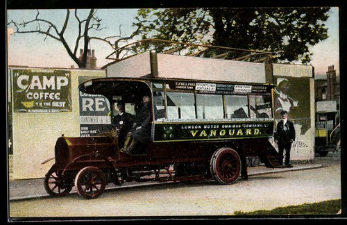 Ansichtskarte britischer bus - britischer,