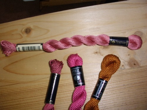 Stickgarn perlgarn rosa - stickgarn/,