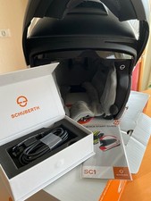 Schuberth C4 Pro Gr. S (55), Mattschwarz mit Sonnenblende Polster neu!+Sena SC 1