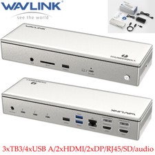 WAVLINK Thunderbolt 4 Dockingstation Quad Display USB C Dock (15-in-1) Dual HDMI