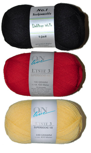 300g sockenwolle - 300g, (3x100g)