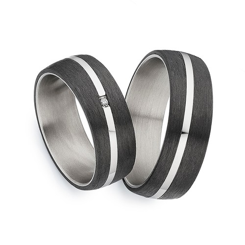 Trauringe titan carbon diamant - trauringe,