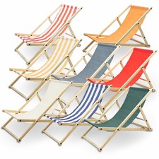Liegestuhl Strandstuhl Campingstuhl Strandliegestuhl Klappbar Holz BITUXX