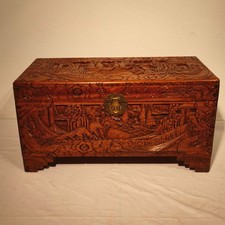 Antike China Truhe Kampferholz
