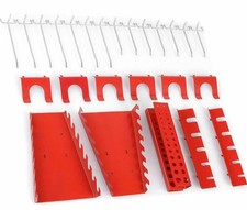 Lochblech Hakensortiment Lochwand-Haken Werkzeugwand Werkbank Hakensatz 25 tlg