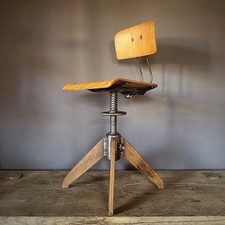 Rowac Bemefa Drehstuhl Werkstattstuhl Architektenstuhl Industrial Bauhaus Design