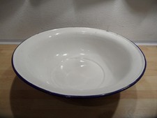 Alte Waschschüssel Schüssel Schale Rund Emailewanne Emaille Blaur.  Deko Vintage