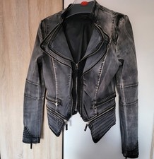 Damenjeansjacke Bikerstil Gr.S