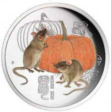 LUNAR MAUS 2020 - 999 SILBER - KOLORIERT - SILBERMÜNZE - SILBERBARREN