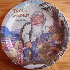 Pappteller mit trollmotiven - mit,