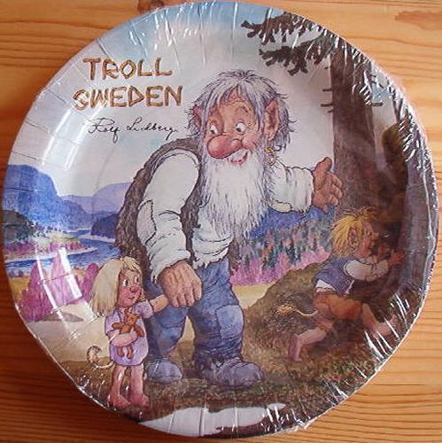 Pappteller mit trollmotiven - 8,