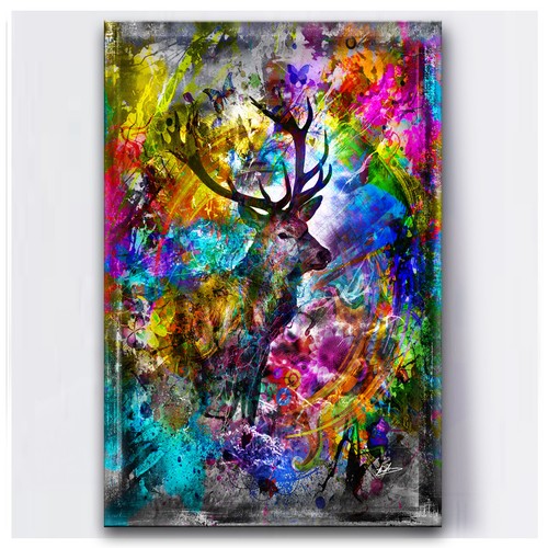Hirsch tiere abstrakt - hirsch,