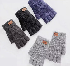 Unisex Fingerlose Handschuhe Thermohandschuhe Winter Alpaka Halbfinger
