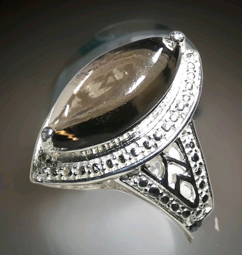 Rauchquarz ring 925 - 🤎,