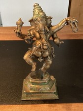 Lord Ganesha Statue, Messing, tanzend -    22,5 cm, 2,4 Kg