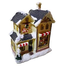 Dekoratives Winterhaus mit Beleuchtung, handbemalt (Haus_5)