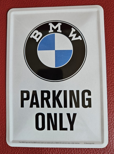 Blechschild bmw parking - blechschild, „bmw