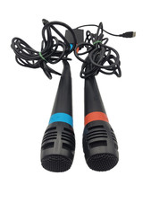 Singstar Mikrofone Blau + Rot & Adapter Playstation 2 & 3 Ps2 Ps3 USB Converter